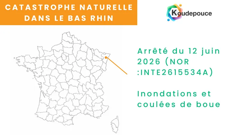 Coulée de boue après inondation dans une commune de l'Outre-Forêt, Bas-Rhin, mai 2026